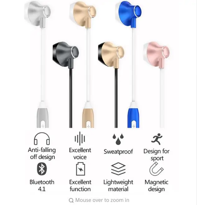 Спортивные наушники Picun H2, Bluetooth наушники с микрофоном, спортивные, для бега, беспроводные наушники, бас, стерео, Bluetooth гарнитура для iPhone Xi