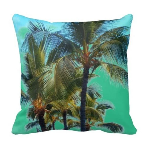 Tropical Palm Tree Cushion Cover Sea Beach Decorative Throw Pillow Tropical Palm Tree Cushion Cover Sea Beach Decorative Throw Pillow Case Green Couch Decor Nature Gifts Two Sides In From Home