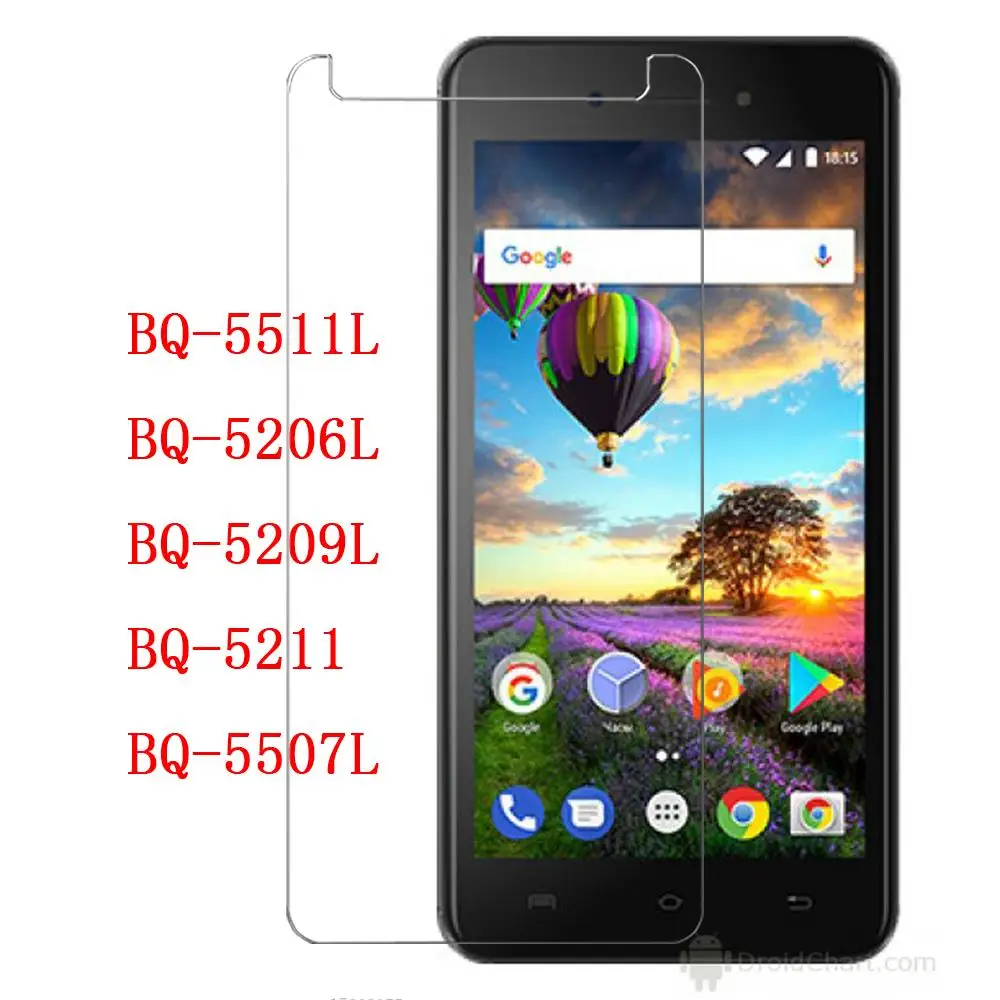 

Smartphone 9H Tempered Glass For BQ-5511L BIISS Protective Film Screen Protector cover FOR BQ-5206L 5209L 5211 5507L