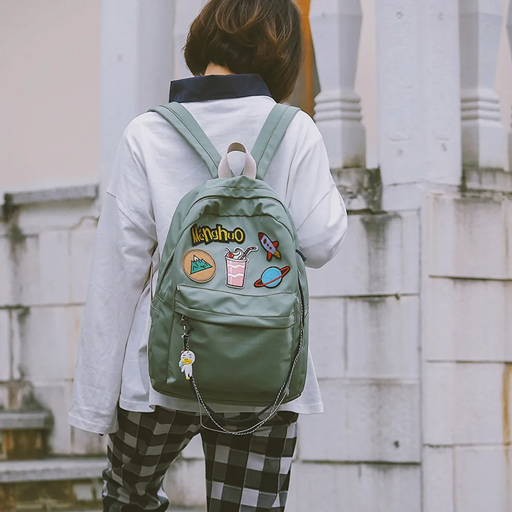2018 MENGHUO diseño de marca insignia mochila bolsa de moda bolsa de la escuela para chicas mujer cadena mochila dama bolsa de hombro Mochilas 2018 MENGHUO diseño de marca insignia mochila bolsa de moda bolsa de la escuela para chicas mujer cadena mochila dama bolsa de hombro Mochilas