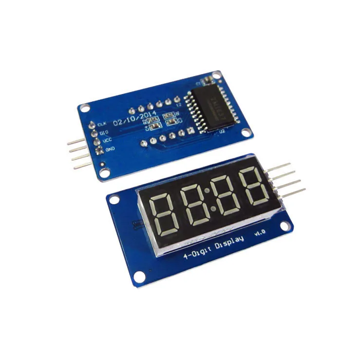 10 Pz/Lotto 4 Bit Digitali Tubo Display A Led Module Con Display Dell'Orologio Tm1637 Per Raspberry Pi