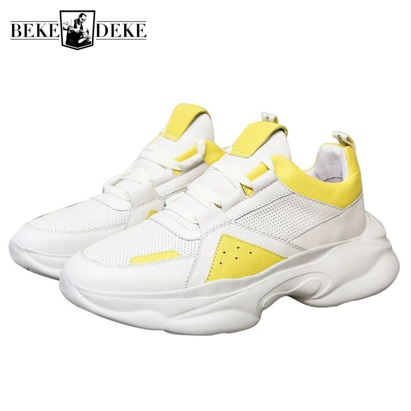 designer white chunky trainers