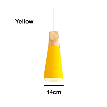Yellow 14cm Современные подвесные светильники в скандинавском стиле, Подвесная лампа для кафе, ресторана, спальни, подвесной светильник для кухни - Цвет корпуса: Yellow 14cm