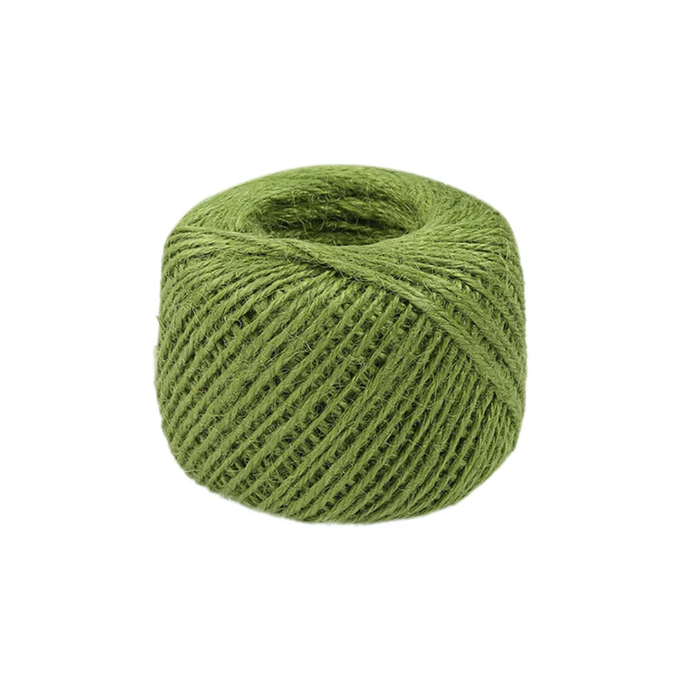 50 м/рулон джутовый шпагат Когтеточка для котов 2 мм Тэги в стиле рустик обертывание для создания свадебного украшения веревочный шнур события подарочная упаковка - Цвет: Army Green