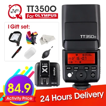 

Godox Mini TT350O Speedlite TTL HSS1/8000S GN36 Camera Flash Pocket lights TT350 + X1TO Trigger for Olympus + 6 Gift Kits