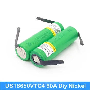 

18650 VTC4 2100mAh 3.7V Li-ion Battery 30Amp Discharge for US18650VTC4 Tools e-cigarette battery with stripe for screwdriver 12v