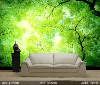 

3D Eco-friendly Modern brie green tv sofa background wall living room kitchen background wall mural paper