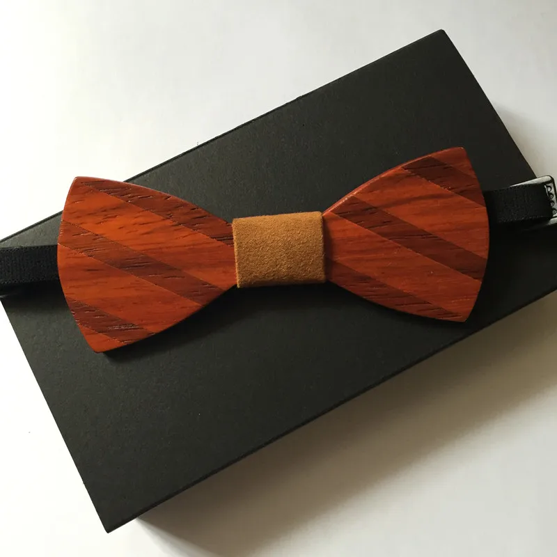 Mens Bow Tie Wooden Bowknots Neck Wear Personality Groom Wedding