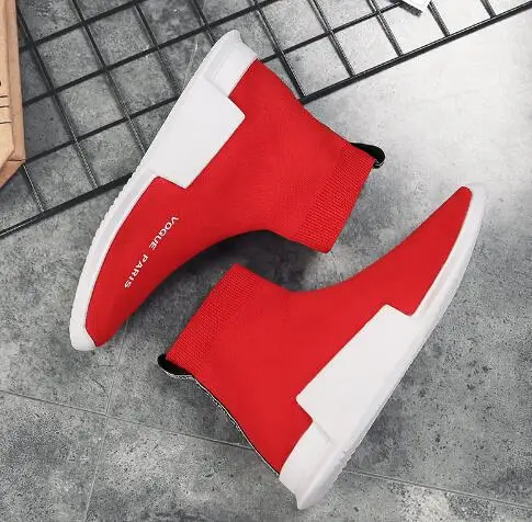 Misstap gray Armure Mannelijke Herfst Fashion red Sneakers Hiver Ipccm Fly Hoge Mens Casual Top Warme Black Schoenen Sok aAwXqWx4