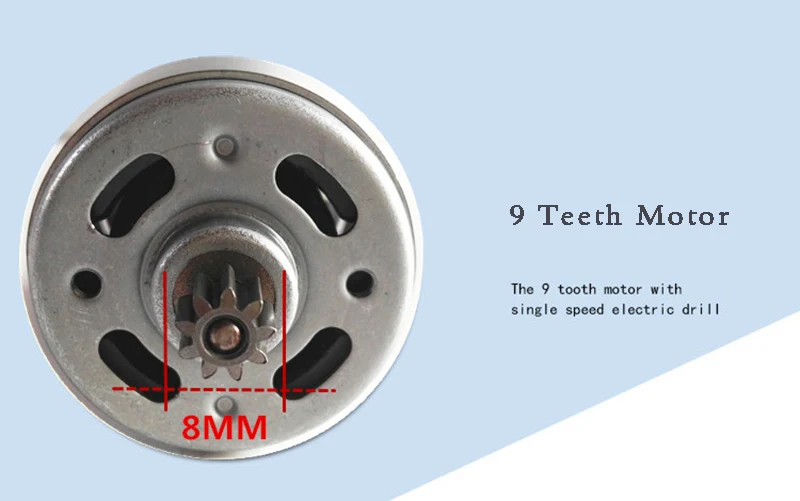 1 шт. 9/12 зубов 550 двигатель постоянного тока 10,8 В/12 В/14,4 В/16,8 в/18 в/21 в для электрического молотка зарядки дрель Электрический драйвер отвёртки