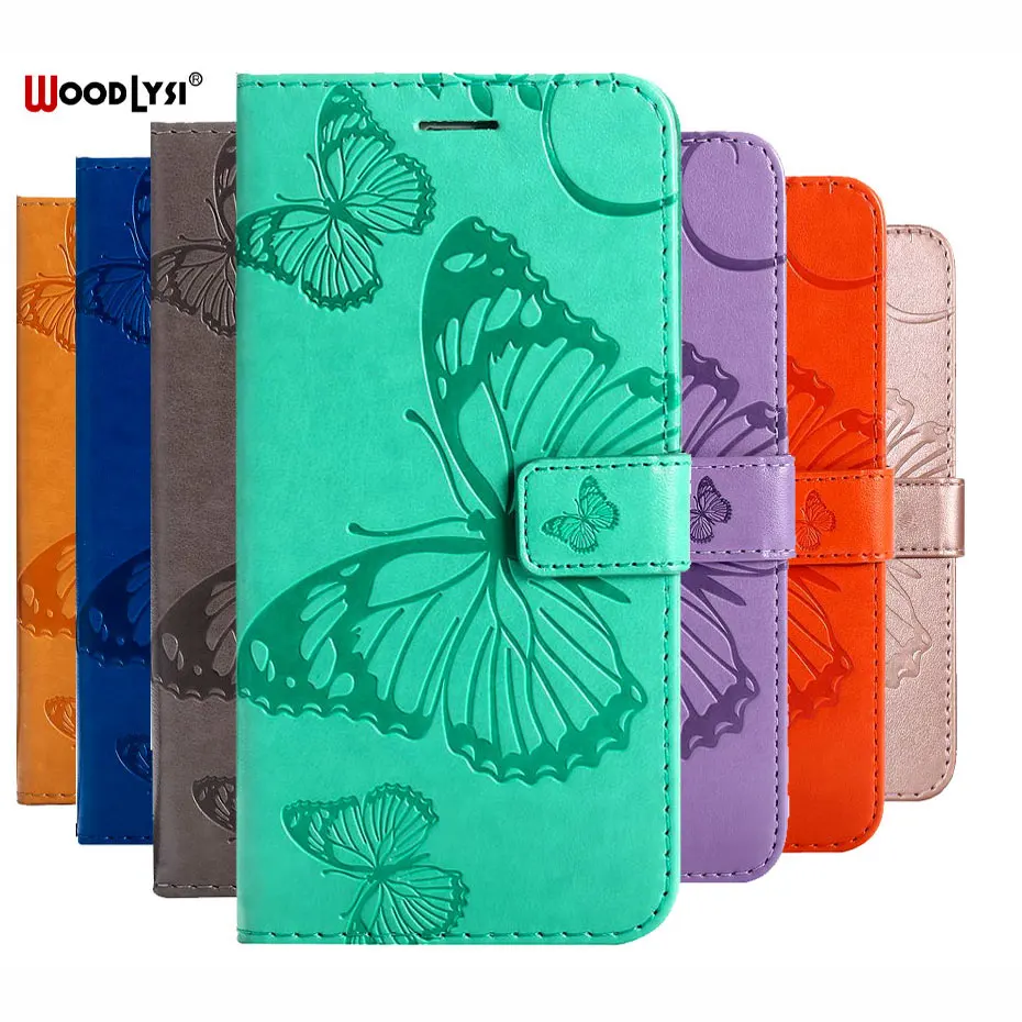 WOODLYSI Wallet Case for LG V30 Case Flip Cover 3D Butterfly Leather
