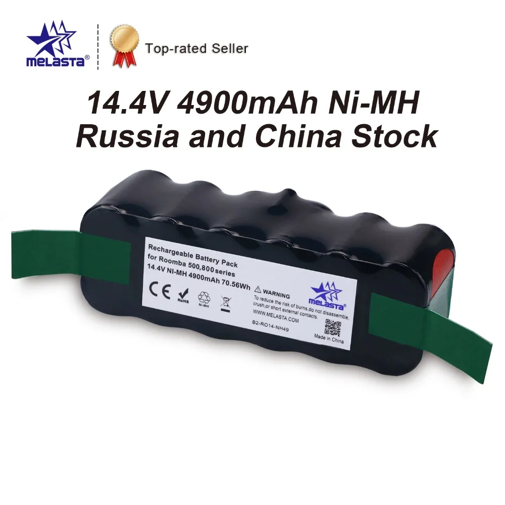 Extended 4.9Ah 14.4V NIMH Battery for iRobot Roomba 500 600 700 800 Series 510 530 531 550 620 630 650 760 770 780 870 880 Extended 4.9Ah 14.4V NIMH Battery for iRobot Roomba 500 600 700 800 Series 510 530 531 550 620 630 650 760 770 780 870 880