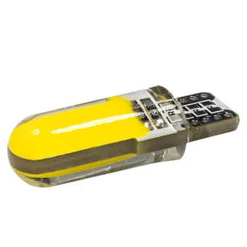 

100pcs T10 W5W Silicone Case 12Chips COB LED Car Parking Light Silica Gel LED Wedge Interior Dome Lamp Auto Turn Side Bulb 100X