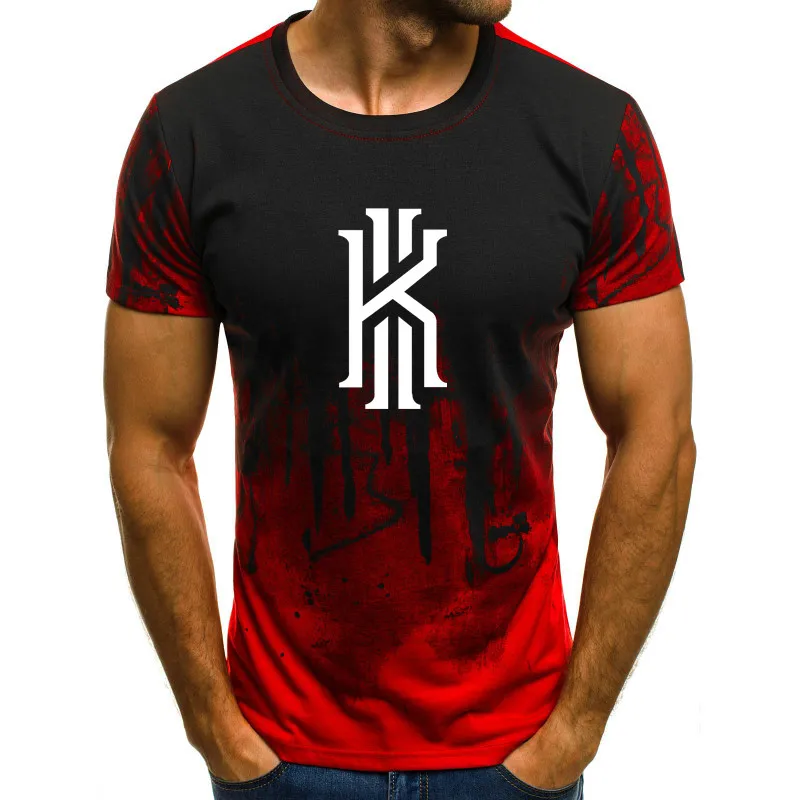 2019 hot new Kyrie Owen print T-shirt men's summer polyester short-sleeved hip-hop sale Kyrie Owen T-shirt top