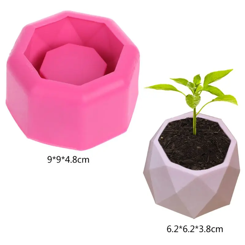 

Handmade Geometric Silicone Flower Pot Mold Succulent Planter Vase Craft Home Decor
