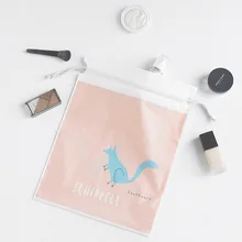 Двухслойные 3 шт. отдельные сумки для путешествий комплект с карманами водонепроницаемый шнурок коллекция одежды PEVA мультфильм обувь нижнее белье O