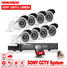 1080P система видеонаблюдения 8CH CCTV комплект безопасности 8 шт 1080P камера безопасности Супер ночное видение 8 CH 1080N CCTV DVR