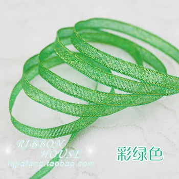 

(22meter/lot) 1/4''(6mm)Green colorful Satin ribbon Christmas Gift packaging ribbon high-grade quality squares ribbons wholesale