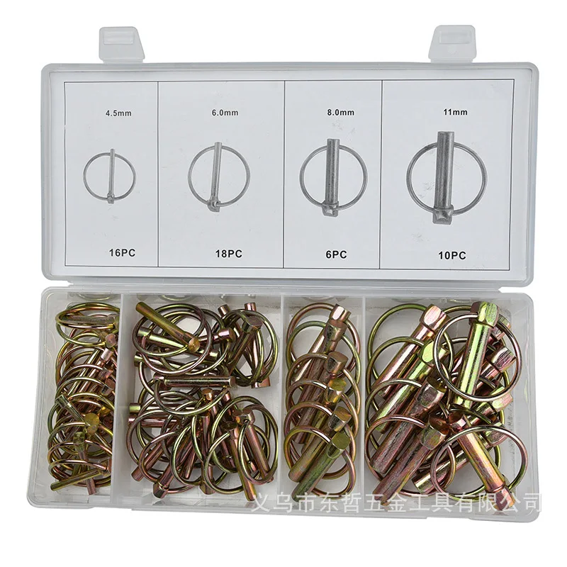 

50Pcs/Set 4.5mm 6mm 8mm 11mm 4 Size Elastic Latch Set for Automotive Mechanical Fasteners Elastic Pin Pin socket