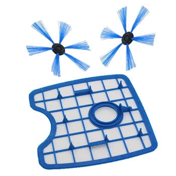 

3pcs/set Vacuum Cleaner 1pc filter screen+2pcs round brush for Philips Robot FC8820 FC8810 FC8066 Sweeping robot accessories