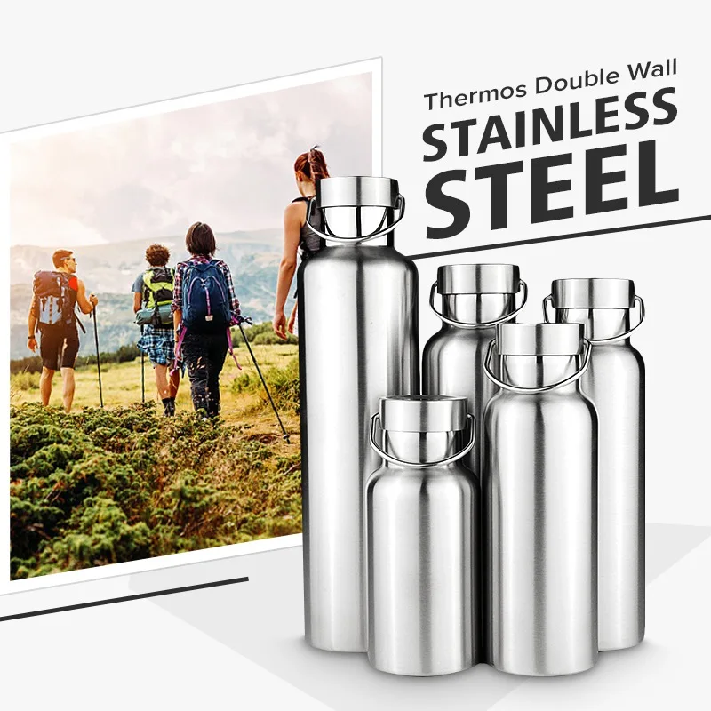 

New Stainless Steel Double Wall Vacuum Jug Insulated Water Bottles Travel Coffee Drink Vacuum Flasks 350/500/650/700/1000ml