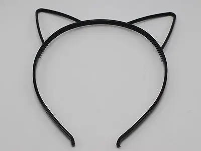 

10 Black Plastic Cat Ear Hair Tiara Princess Headband Hair band With Teeth