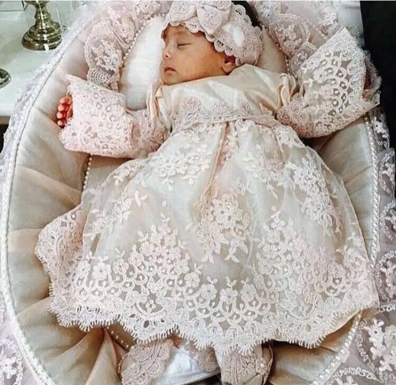Pageant Blush Roze Kant Applique Doopjurk Voor Baby Lange Mouw Doop Jurk Eerste Communie Jurken Pageant Blush Roze Kant Applique Doopjurk Voor Baby Lange Mouw Doop Jurk Eerste Communie Jurken