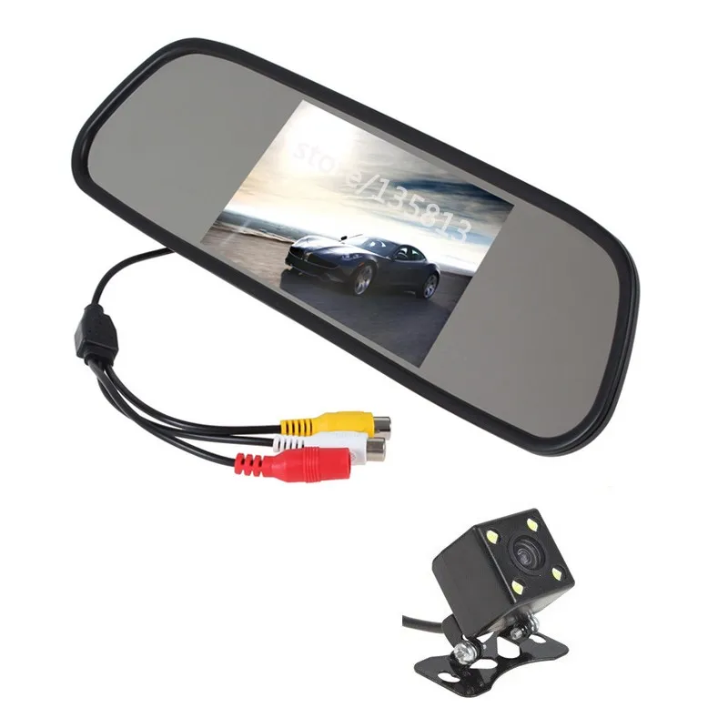 4.3 inch Car Rearview Mirror Rear View Camera CCD Video Auto Parking