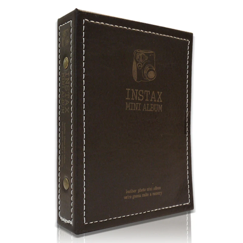 

Takashi Instax PU Leather Mini Album 72 Photo - Dark Brown for Fujifilm 7 7s 8 25 50s 70 90 Pivi Film