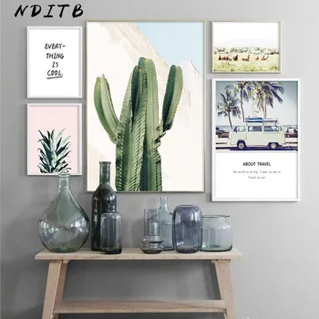 

NDITB Scandinavian Decoration Mountain Canvas Wall Art Poster Nordic Style Landscape Print Painting Nature Decorative Pictures