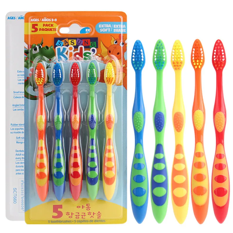 2017 New 5Pcs/Set Toothbrush Soft Tooth Brush For Children Kids Oral