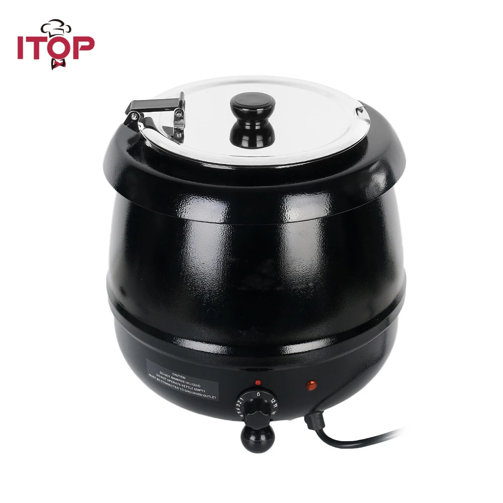 ITOP Commercial Electric Soup Kettle Warmer Stainless Steel 10Liter