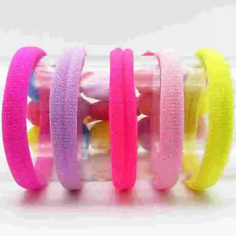 Tie Rope Bands Elastic Ball Color Head Girl Child Accessories Hair Baby 1pcs Candy Sale