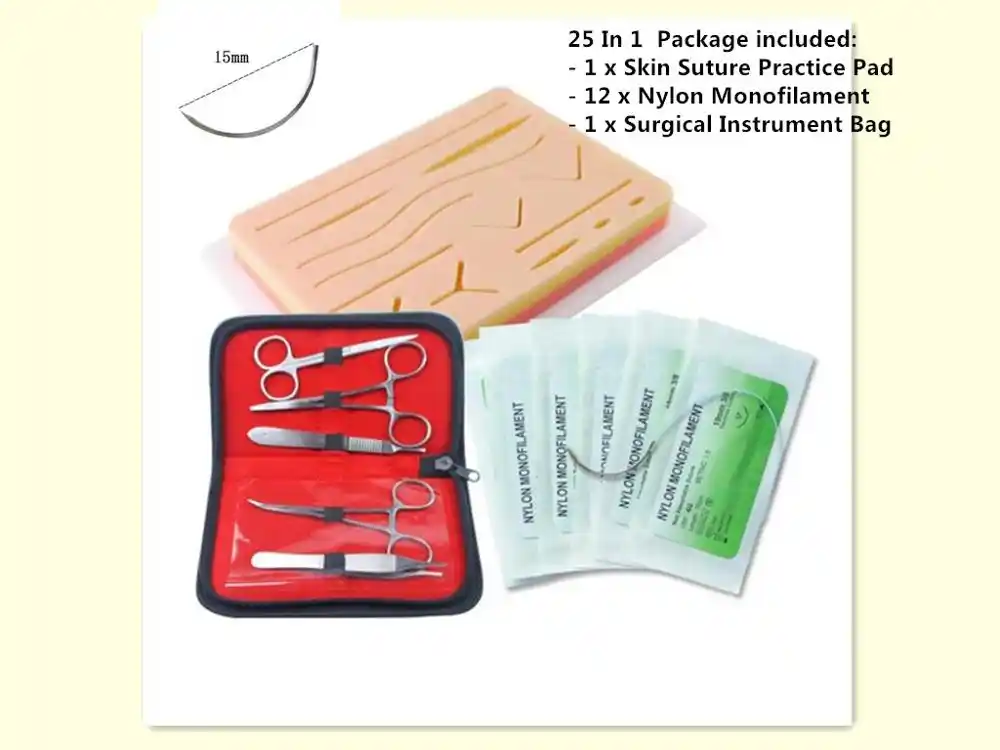 Silicone Skin Pad Suture Training Kit Surgical Wound For Surgeon 