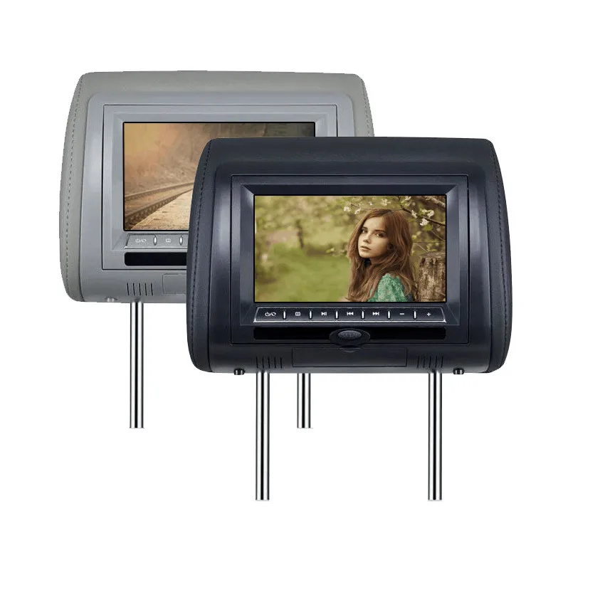 newest 7 inch Car Headrest Monitor With 7''TFT LCD Screen monitor support 32 bit games DVD CD MP3 MP4 automobile audio styling |