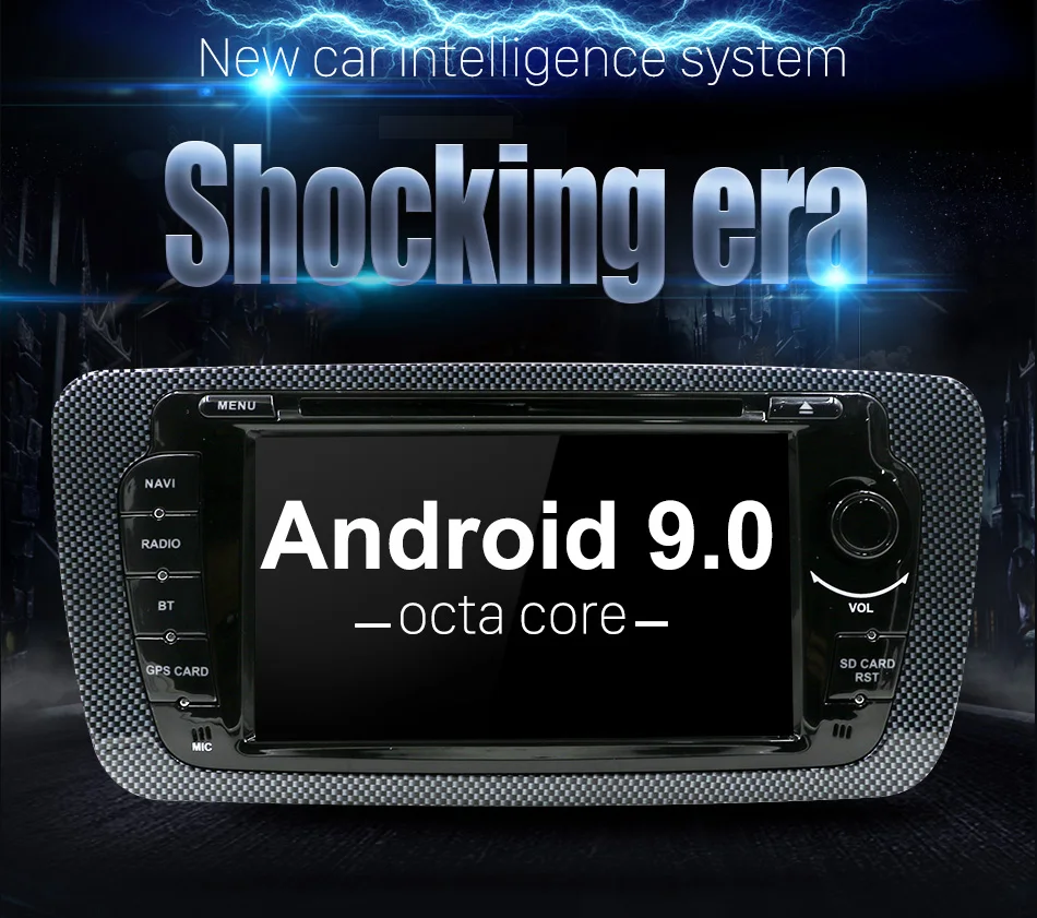 Discount Eunavi Android 9.0 Octa Core 2G+32G Ibiza Car DVD for Seat Ibiza IPS 7inch Android Radio Ibiza GPS with Mirror link RDS 0