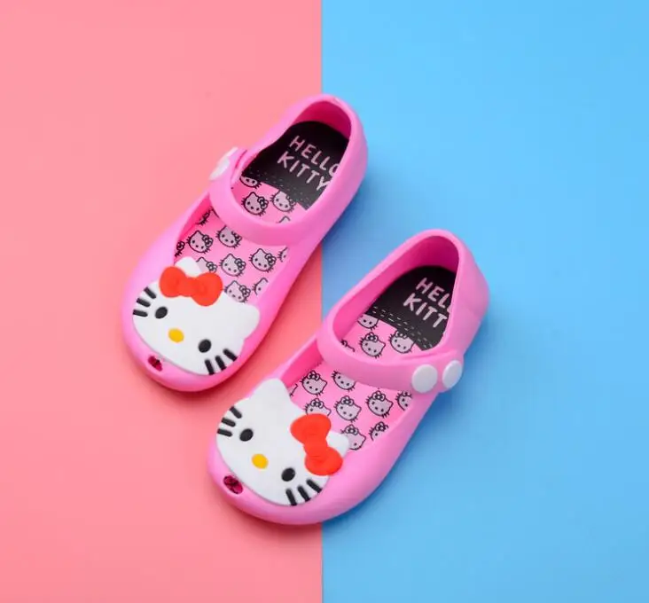 Фирменная Новинка детская обувь принцессы прозрачные туфли с узлом бабочкой мягкая подошва с круглым открытым носком для девочек сандалии детские Повседневная детская обувь