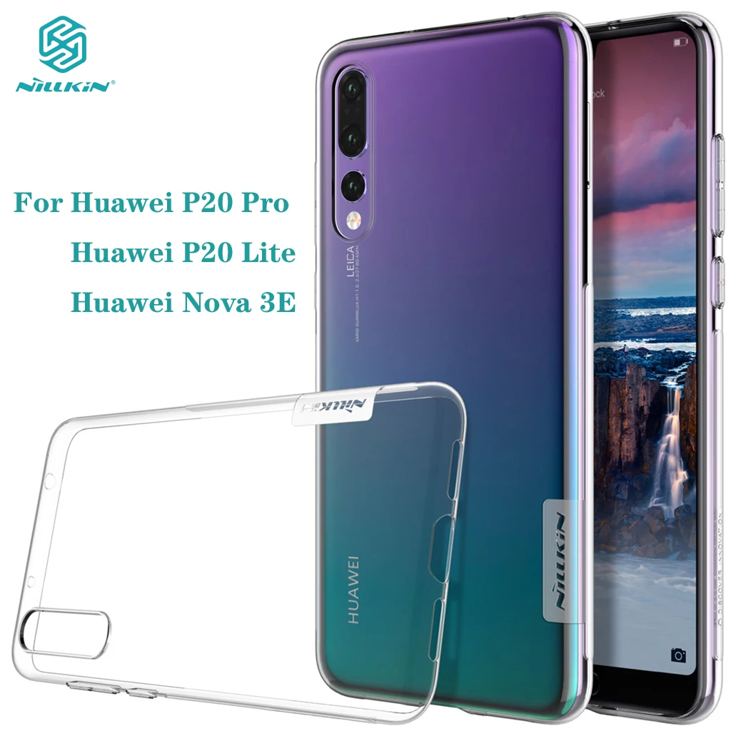 Для huawei P20 Pro Чехол P20 Lite Nova 3E чехол Nillkin природа прозрачный мягкий кремний ТПУ задняя крышка для huawei P20 Pro