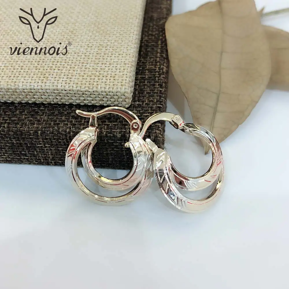 Viennois Золотые круглые серьги-кольца для женщин серьги в виде больших кругов