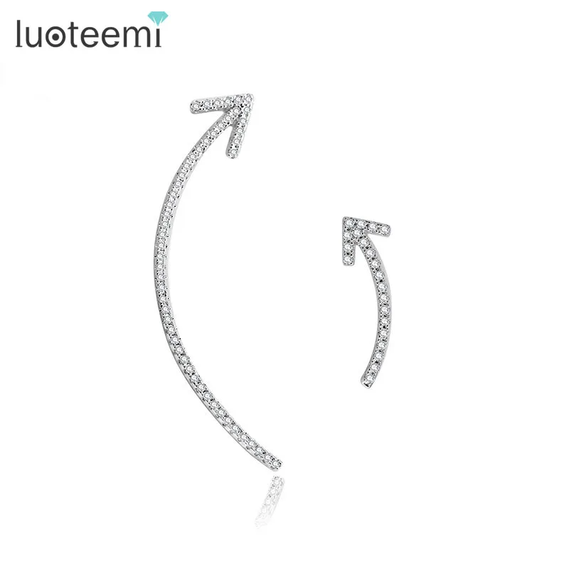 Luoteemi новые Love Jewelry Элегантный различных Размеры Серьги-гвоздики стрелка Форма