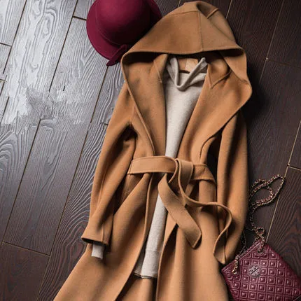 Kmeram осень зима модное женское кашемировое пальто шерстяное пальто Casaco Feminino Inverno Тонкая зимняя женская куртка HH519 - Цвет: camel