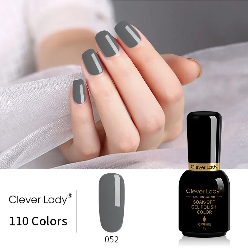 Clever Lady УФ-гель для ногтей светодиодный геллак Esmalte Permanente Гибридный гвоздь гель лак 110 цветов Набор лаков для ногтей смола 8 мл(1 - Цвет: 052