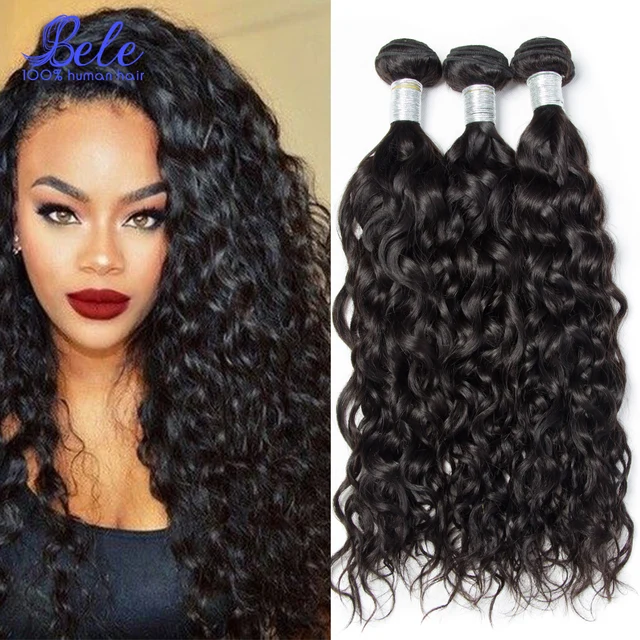 Indian Wet And Wavy Virgin Hair 3 Bundles Indian Natural Wave Raw Indian Water Wave Curly Virgin