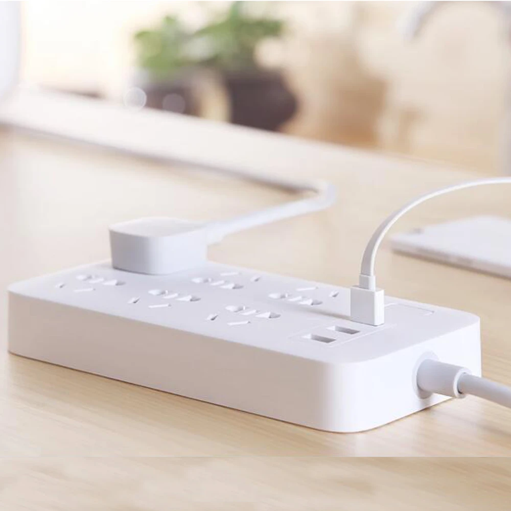 Оригинальная розетка Xiaomi Mi с 3 USB 5 в 2 1 А удлинитель для быстрой зарядки 6 розеток