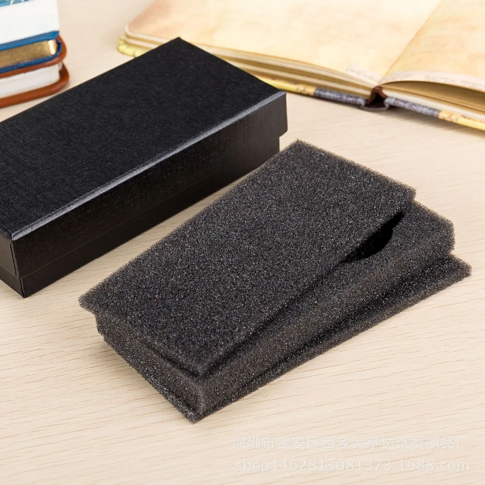 

KRYLOVA Luxury Watch Box black Paper Materal Gift Watch Box with Pillows Original boxes