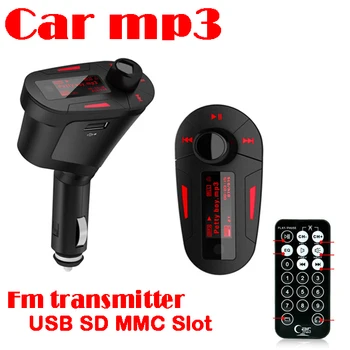 

by DHL/Fedex 100pcs Auto Car MP3 Player Wireless FM Transmitter Modulator MP3/WMA USB/SD/MMC Slot with Remote and box