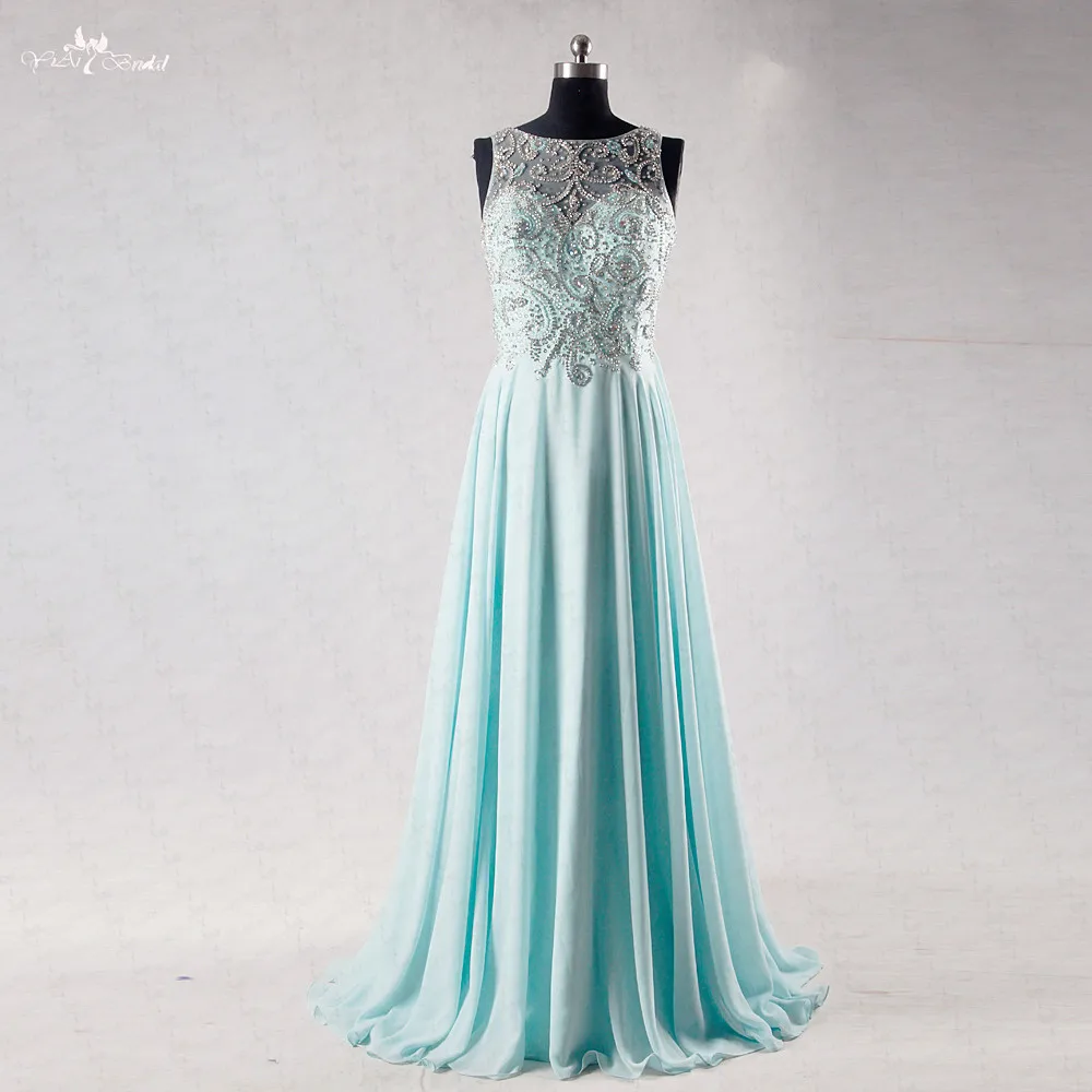 aqua chiffon dress