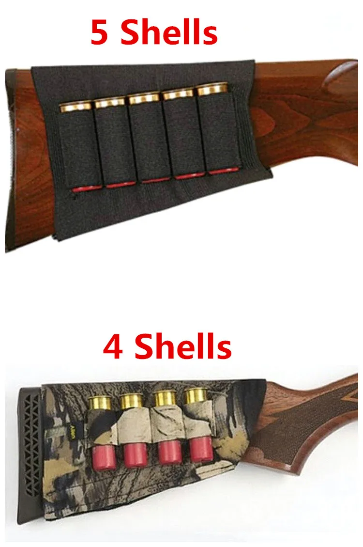 Tactical Airsoft Hunting Buttstock Rifle Butt Stock Shell Cartridge Holder Military Paintball Ammo Rifle Gun Bullet