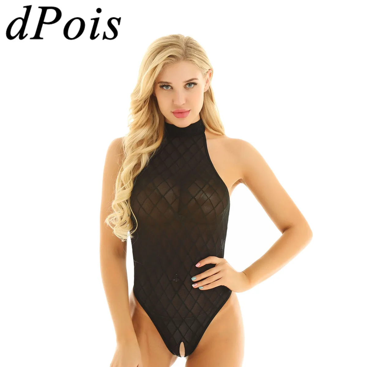 

Women Swimsuit Open Crotch See Through Leotard Bodycon Lingerie Sexy Thong Bodysuit Teddy Underwear Costumes Leotard Jumpsuit