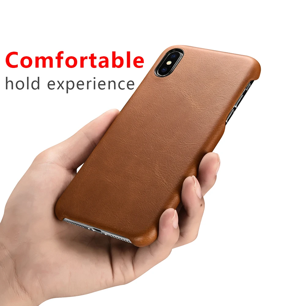 ICarer для iPhone XS Max, чехол, роскошный, милый, тонкий, жесткий, винтажный, натуральная кожа, противоударный, броня, чехол для телефона, для XS Max, чехол